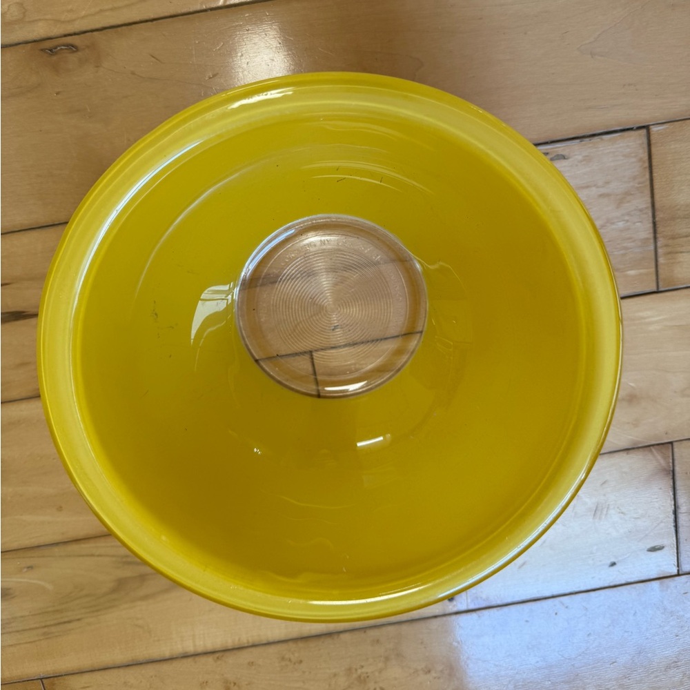 Vintage Pyrex Yellow Enamel Lid